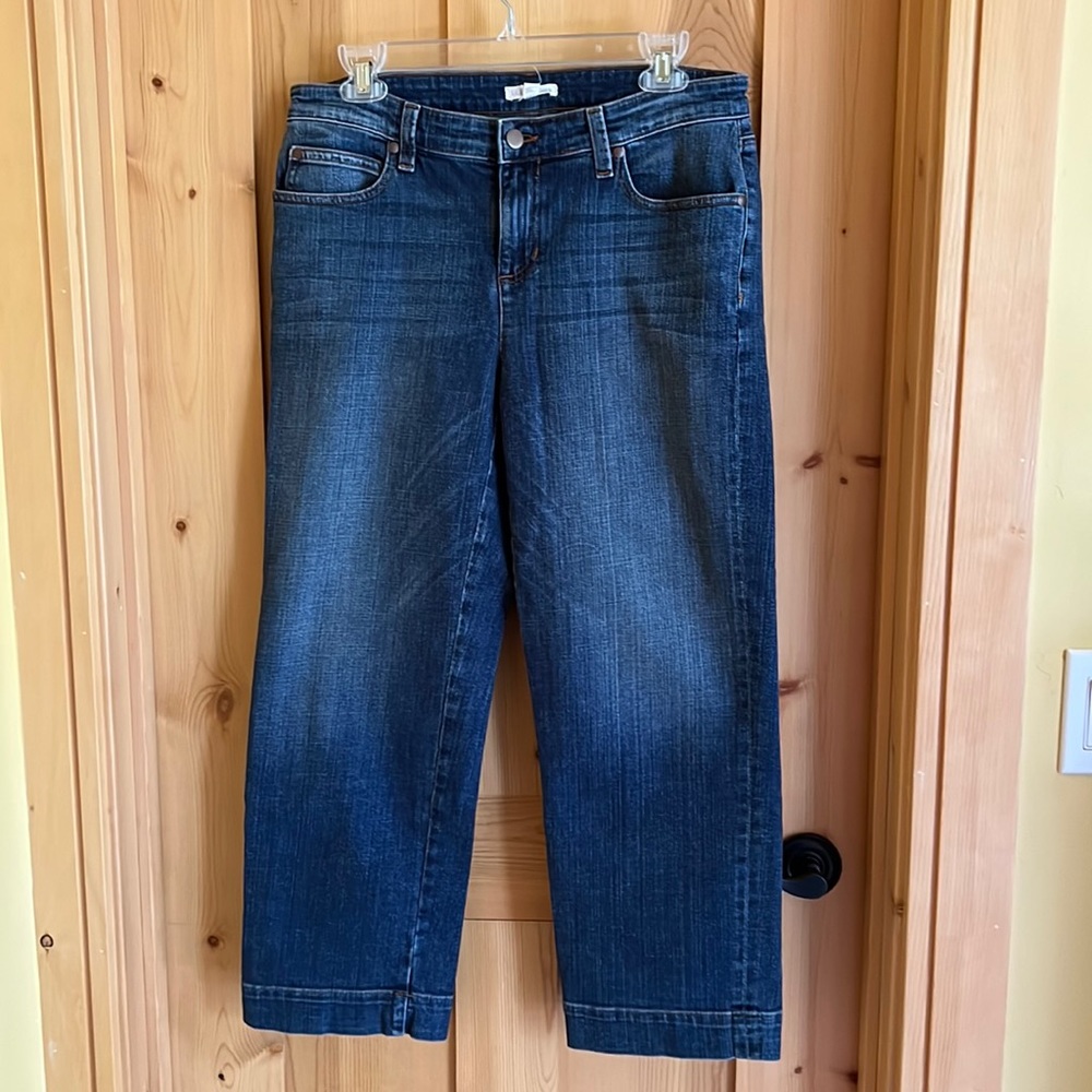 Eileen Fisher cropped wide leg jean Size 6 EUC